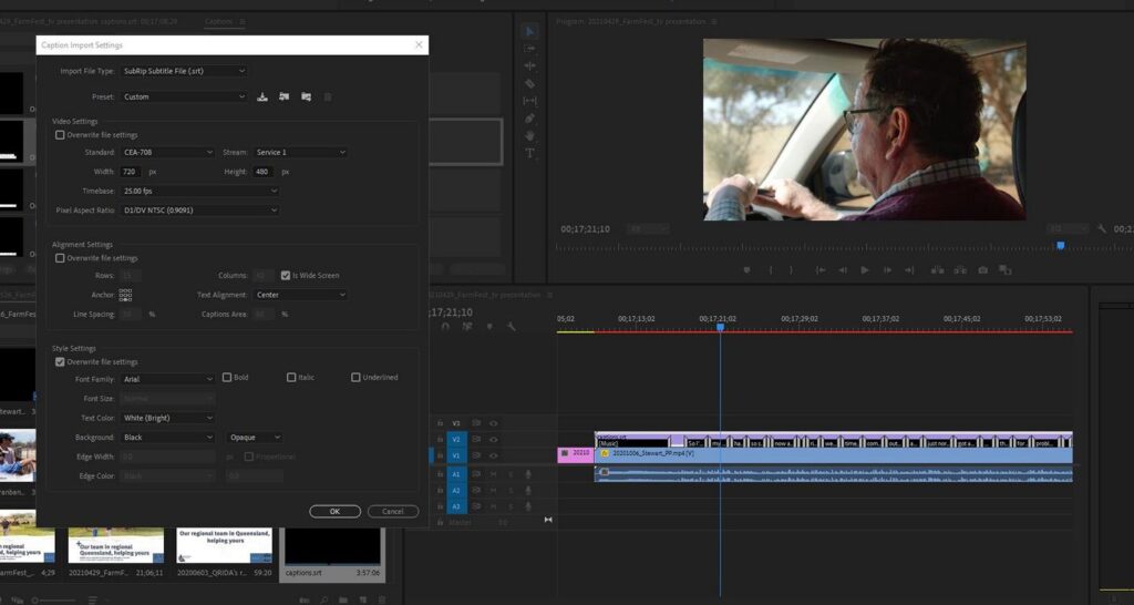 Start Adobe Premiere and create a new project.Next, import both your video file and subtitle file into the project.Once done, drag your video file into the timeline.Go to 'File', click on 'New' and then select 'Captions' from the dropdown.Now, select your caption format and video setting, proceeding by clicking 'OK'.Drag the caption layer over the video clip positioned in the timeline.Once done, select the caption layer in the timeline. You will spot a 'Captions' tab - this is where you input your subtitles in the text box.Once you've completed editing, export your video and watch it with your newly embedded subtitles.