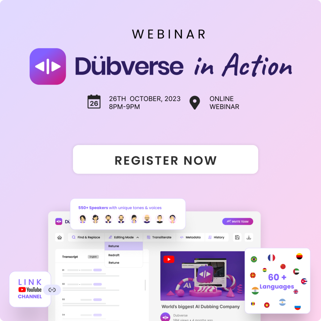 Dubverse AI in Action | Webinar