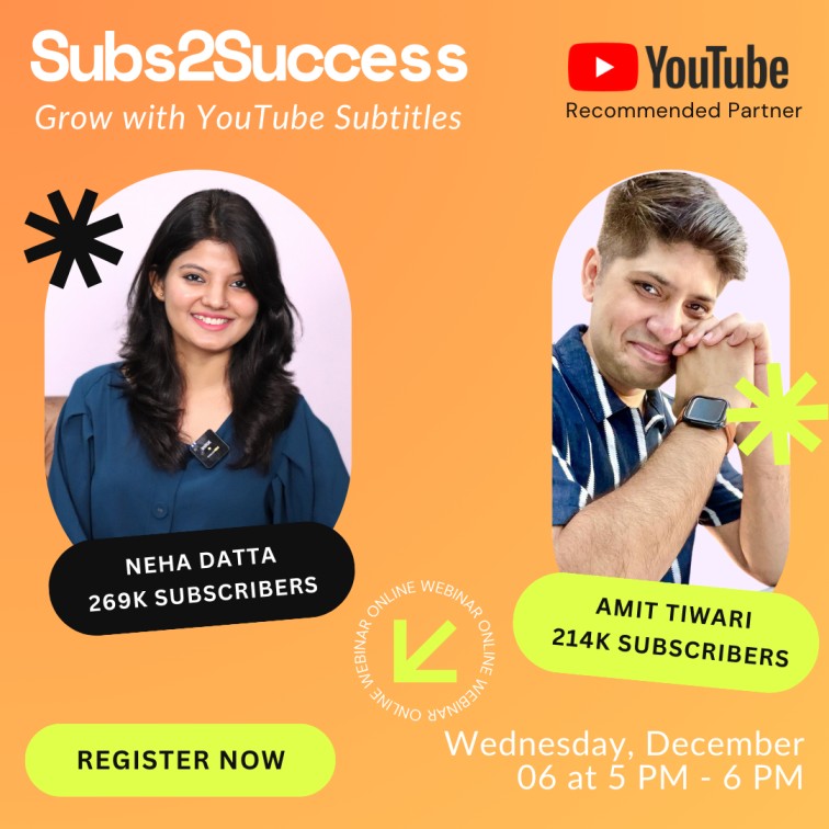 Subs2Success – Grow with YT Subtitles | Webinar